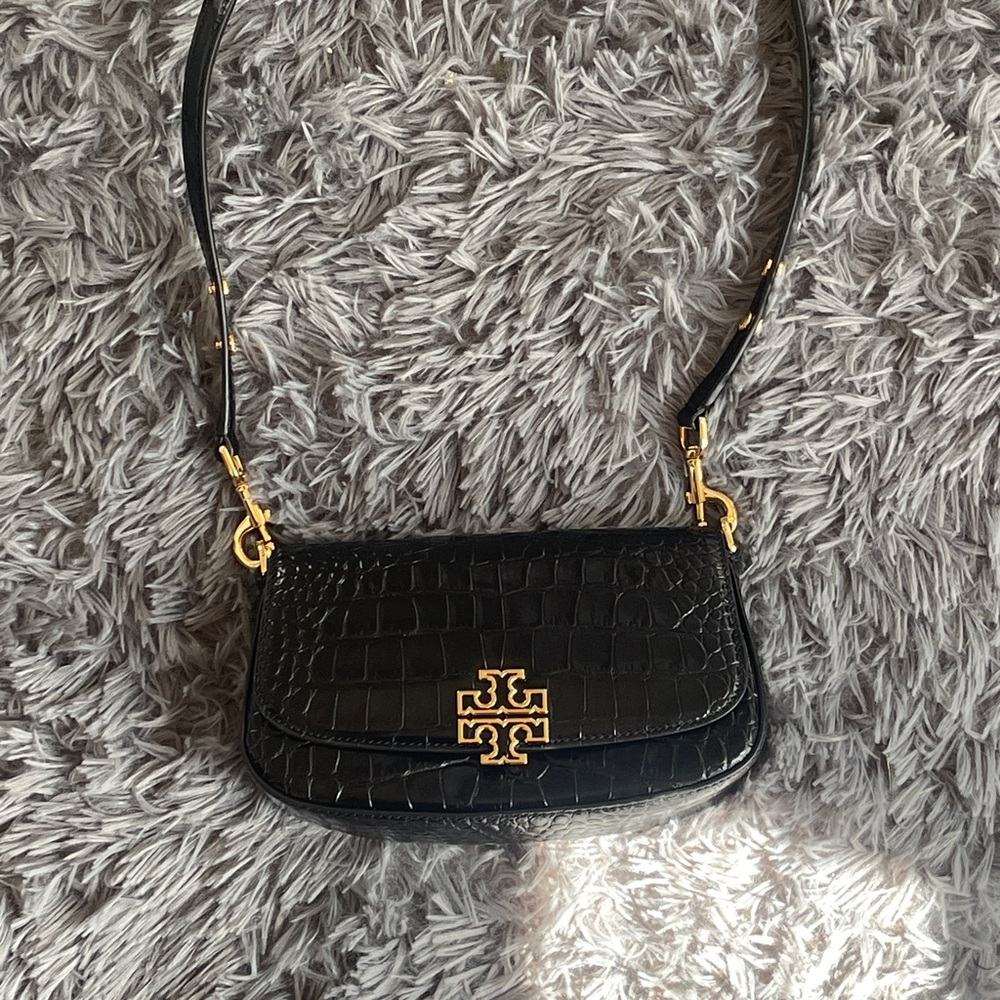 Tory Burch Black and Gold Crossbody Bag